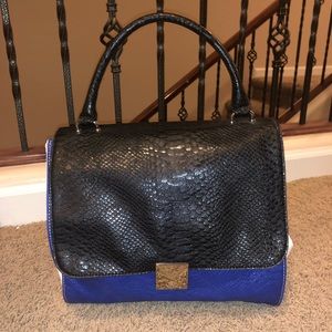 Black and blue purse